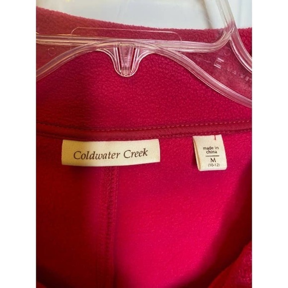 Coldwater Creek Size M Pink Jacket Fleece Full Zip Pockets Stretch Womens - Picture 4 of 4